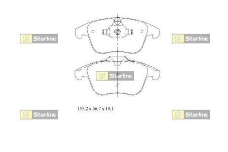 Фото автозапчасти гальмівні колодки дискові StarLine BD S447 (фото 1)