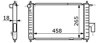 Фото автозапчастини радіатор охолодження DAEWOO MATIZ (1998) 0.8 StarLine DWA2046