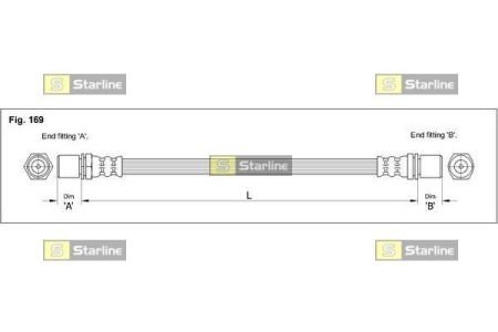 Фото автозапчасти гальмівний шланг StarLine HA EB.1222