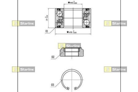 Підшипник колісний StarLine LO 03432