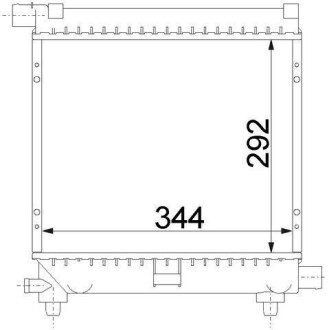 Фото автозапчастини радіатор охолодження MERCEDES-BENZ 190-SERIES W201 (1983) 190 2.3 E StarLine MS2039