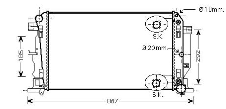 Фото автозапчастини радіатор охолодження MERCEDES-BENZ SPRINTER SERIES B906 (2007) SPRINTER 209D 2.2 CDI StarLine MS2445