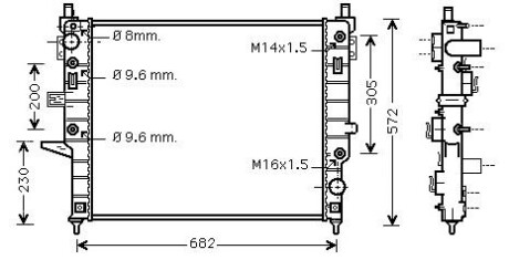 Фото автозапчастини радіатор охолодження MERCEDES-BENZ ML-SERIES W163 (1998) ML230 2.3 StarLine MSA2271