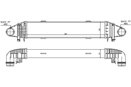 Фото автозапчастини mb c-series s204 2007 інтеркулер c180 1.8 cgi blueefficiency/kompressor/kompressor blueefficiency StarLine MSA4596