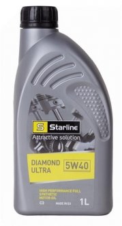 Моторное масло DIAMOND ULTRA / 5W40 / 1л. / (API SM/CF, ACEA A3/B4) StarLine NA DU-1