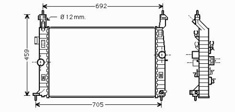 Фото автозапчасти op meriva 2003 радіатор охолодження 1.4 -/ecotec StarLine OL2583