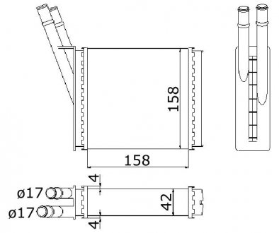 Фото автозапчасти радіатор опалення ISUZU D-MAX (2002) 2.5 StarLine OL6182