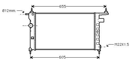 Фото автозапчастини радіатор охолодження OPEL COMBO (1993) 1.2 StarLine OLA2183