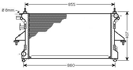 Фото автозапчастини радіатор охолодження CITROEN JUMPER (2006) 2.2 HDI StarLine PEA2308