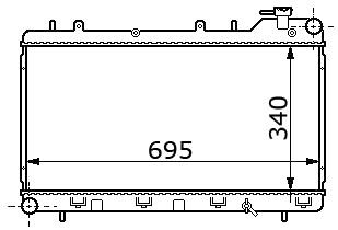 Фото автозапчастини радіатор охолодження SUBARU IMPREZA ESTATE/WAGON PLUS (1993) 1.8 StarLine SU2015