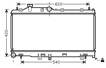Фото автозапчастини радіатор охолодження SUBARU FORESTER (2008) 2.0 StarLine SU2065