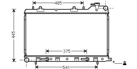 Фото автозапчастини радіатор охолодження SUBARU FORESTER (2002) 2.5 StarLine SU2075