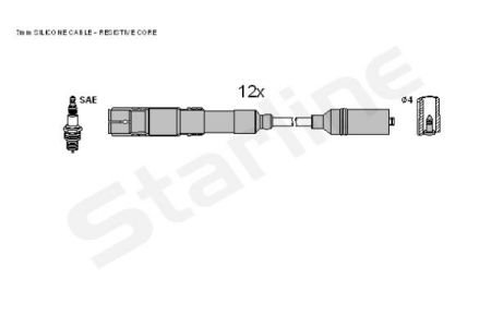Комплект кабелiв запалювання StarLine ZK 0622 (фото 1)