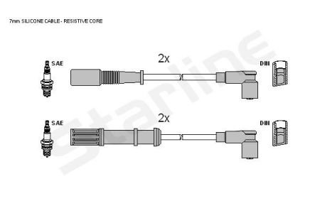 Комплект кабелiв запалювання StarLine ZK 1692