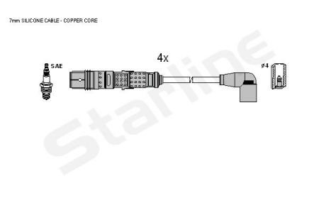 Комплект кабелiв запалювання StarLine ZK 3971