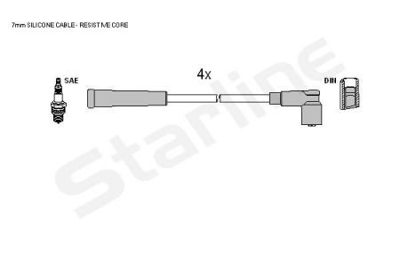 Комплект кабелiв запалювання StarLine ZK 5182