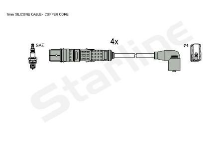 Комплект кабелiв запалювання StarLine ZK 5691 (фото 1)
