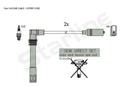 Комплект кабелiв запалювання StarLine ZK 5851 (фото 1)