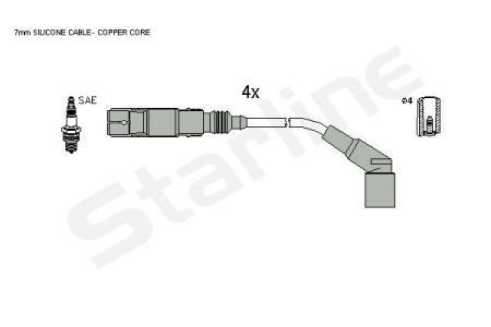 Комплект кабелiв запалювання StarLine ZK 8011