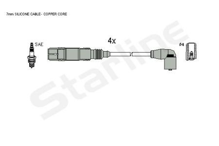 Комплект кабелiв запалювання StarLine ZK 8481