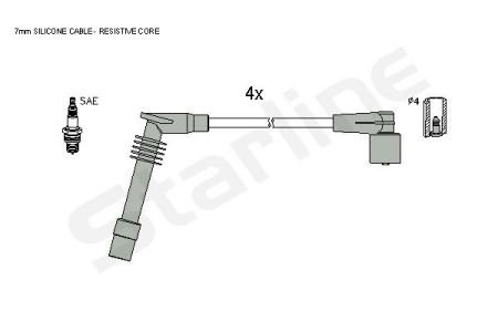 Комплект кабелiв запалювання StarLine ZK 8532 (фото 1)