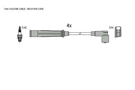 Комплект кабелiв запалювання StarLine ZK 8892