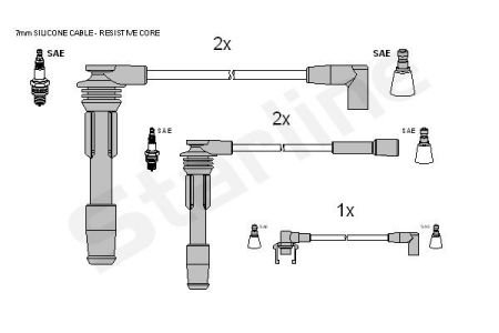 Фото автозапчасти комплект кабелiв запалювання StarLine ZK 8914