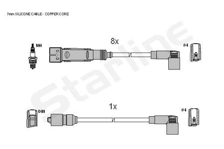 Комплект кабелiв запалювання StarLine ZK 9231