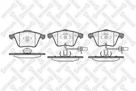 Фото автозапчасти гальмівні колодки, дискове гальмо (набір) STELLOX 002003SX