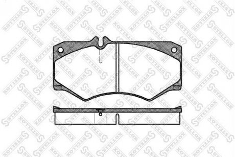 Фото автозапчастини тормозные колодки передние (15.0mm) Mercedes W123 -79 STELLOX 058030SX