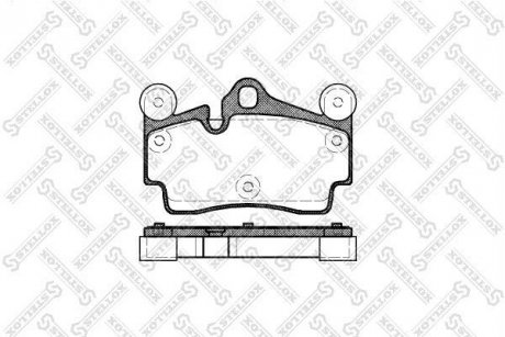 Фото автозапчастини гальмівні колодки, дискове гальмо (набір) STELLOX 1007000SX