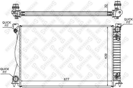Фото автозапчастини радіатор охолодження двигуна STELLOX 1025507SX