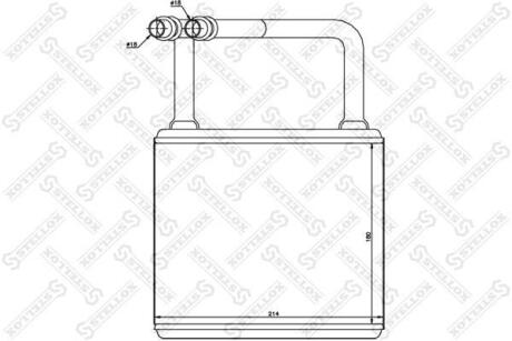 Фото автозапчасти радіатор опалення салону STELLOX 1035145SX