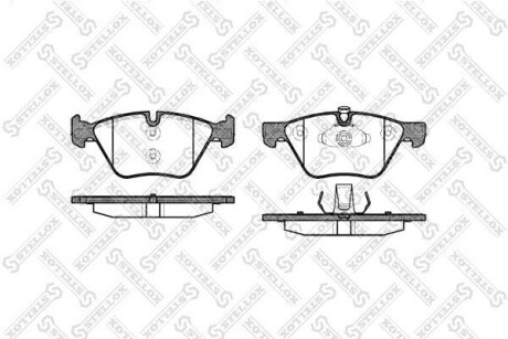 Фото автозапчасти колодки гальмівні дискові передні BMW 3 (E90) 205-2011, BMW 5 (E60) 2003-2010, BMW X1 (E84) 2009-, BMW Z4 (E89) 2009- STELLOX 1063000-SX (фото 1)