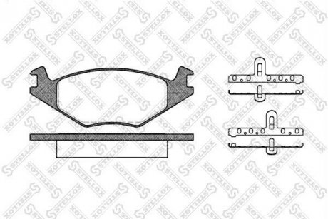 Фото автозапчастини колодки гальмівні дискові передні VW Golf II 1.1/1.3/1.6D <91 STELLOX 182 020-SX (фото 1)