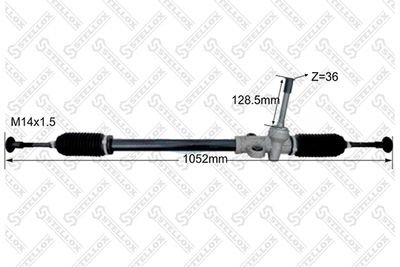 Фото автозапчасти кермова рейка без г/п Hyundai Accent III (MC) 05-17, Kia Rio II 05-17 STELLOX 31-37270-SX