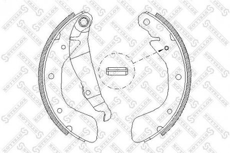 Фото автозапчасти гальмівні колодки (набір) STELLOX 409100SX