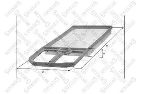 Фото автозапчасти фільтр повітряний CITROEN C5 (RE_, RD_) 1.8 16V, 2.0 16V, 3.0 V6 11/2004-05/2008, CITROEN C5 II (RW_, RC_) 1.8 16V, 2.0 16V, 3.0 V6 04/2008-, CITROEN C6 (TD_) 3.0 V6 10/2005-2012 STELLOX 71-01619-SX