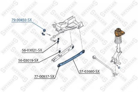 Фото автозапчасти ø16mm Втулка стабілізатора зад. Ford Mondeo 93-00 STELLOX 79-00450-SX