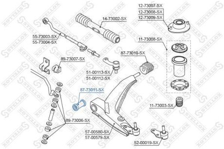 Фото автозапчастини suspension rubber bushing STELLOX 8773011SX