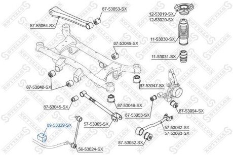 Фото автозапчасти втулкa стабілізатора заднього STELLOX 8953029SX