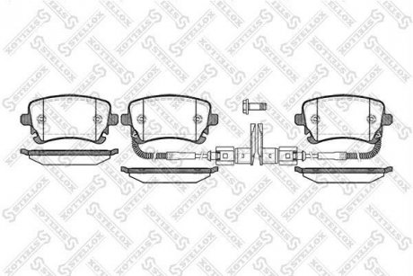 Фото автозапчасти тормозные колодки передние (16.0mm) Mazda 323 BJ 1.3, 1.5, 1.6 98- STELLOX 908002SX