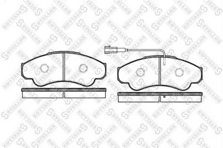 Фото автозапчастини колодки гальмівні дискові передні FIAT DUCATO BOX (230L) 03/1994-04/2002 (Год выпуска: с 09/2001-), DUCATO BUS (230) 03/1994-04/2002, DUCATO PLATFORM/CHASSIS (230) 03/1994-04/2002, DUCATO BUS (244, Z_) 04/2002-, DUCATO BOX (244) 04/2002-, DUC STELLOX 971 001-SX