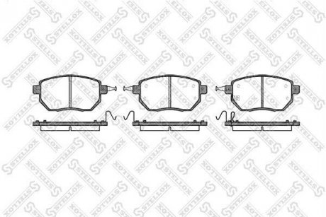 Фото автозапчасти тормозные колодки передние (17.0mm) Toyota Camry 2.2 97-, 3.0 97- STELLOX 996002SX