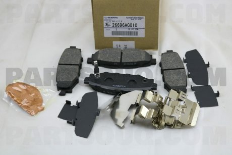 Фото автозапчастини колодки дискового гальма SUBARU 26696AG010