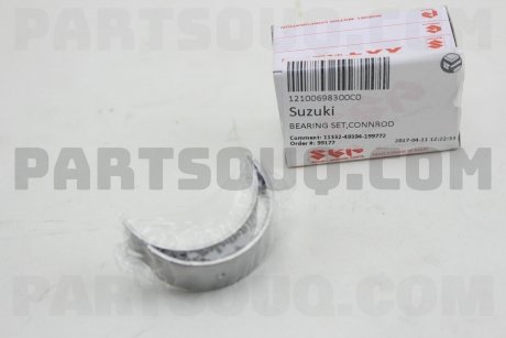 Фото автозапчасти вкладыши шатунные STD (1шейка) SUZUKI 12100698300C0