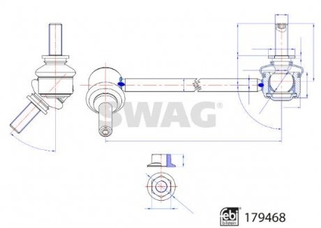 Фото автозапчастини кронштейн стабілізатора SWAG 33104922