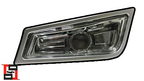 Противотуманная фара с серой рамкой good левое Volvo FH12 (штамп E-Mark) (21297911, 21035692) TANGDE TD01-51-018L (фото 1)