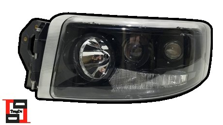 Фара головного світла р/керування чорна з протитуманкою, з ксеноновою лампою та баластом ліве Renault new Premium (штамп E-Mark) (5010578454) TANGDE TD01-58-009AXL (фото 1)