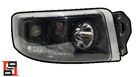 Фара головного світла р/керування чорна з протитуманкою, з ксеноновою лампою та баластом праве Renault new Premium (штамп E-Mark) (5010578478) TANGDE TD01-58-009AXR (фото 1)